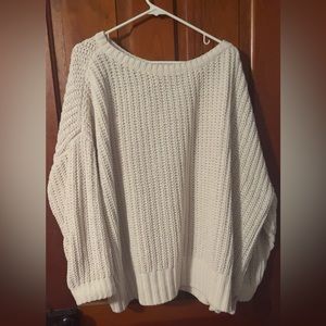 American Eagle Cream Knit Sweater